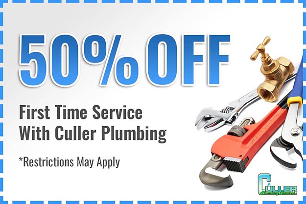 50% off first time plumbing service coupon collinsville il